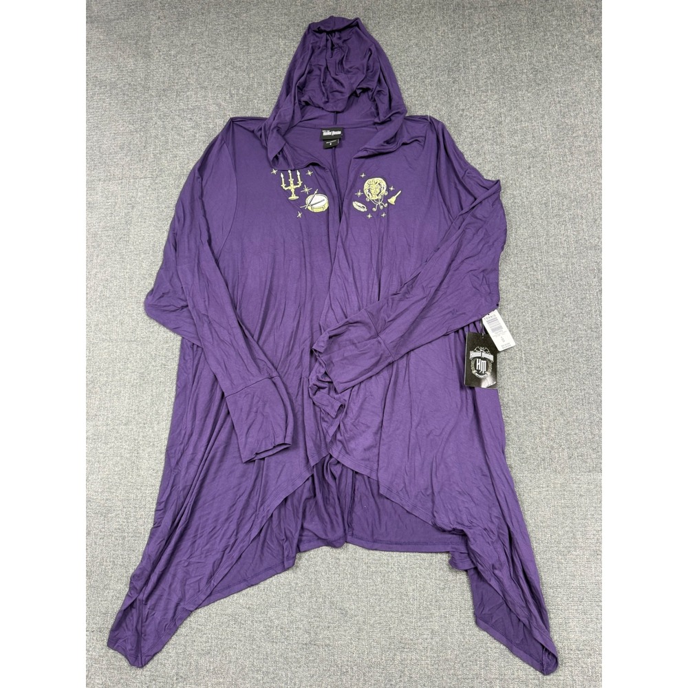 Torrid Disney Haunted Mansion Madame Leota Purple Hooded Drape Cardigan 6 6X NEW